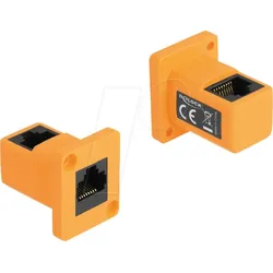 DELOCK 87997 - D-Typ Modul, RJ45, Buchse / Buchse, 90° gewinkelt