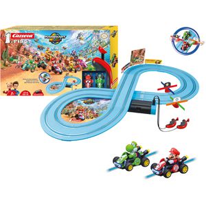 Carrera Autorennbahn FIRST Mario Kart World - Mario vs. Yoshi, bis 2 Spieler, 2.4 m Strecke, analog, ab 3 Jahre