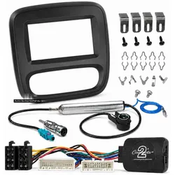 Fiat Talento 2 DIN 9 Zoll Radio Einbauset und LKF manuelle Klima