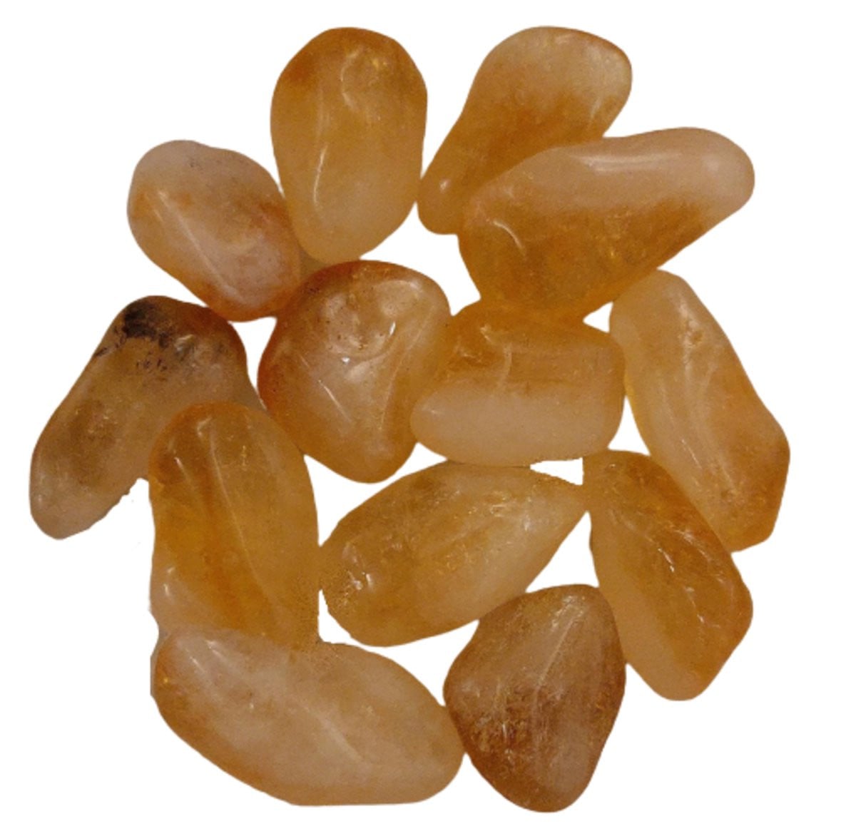 Set van 3 natuurlijke Citrienkwarts trommelstenen
