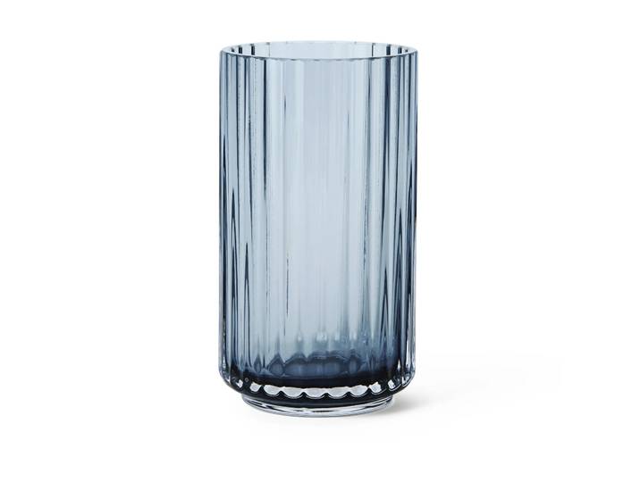 Lyngby Porcelæn Lyngby vaas glas middernachtblauw 12,5 cm