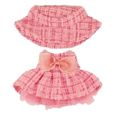 Bouclé Kleid mit Fischerhut Monster Styles pink 15cm