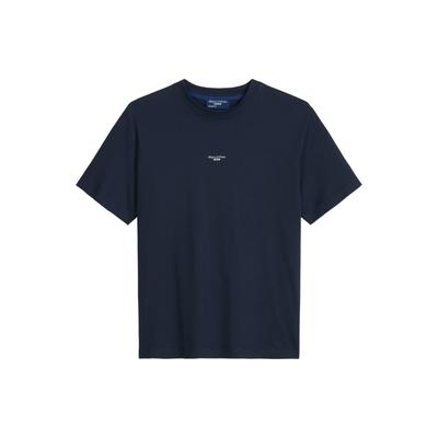 T-Shirt MARC O'POLO DENIM "T-Shirt T-Shirt, SSL, Logo Print, Relax 1er Pack", Herren, Gr. S, blau (dunkelblau), Obermaterial: 100% Baumwolle CO., Shirts T-Shirt