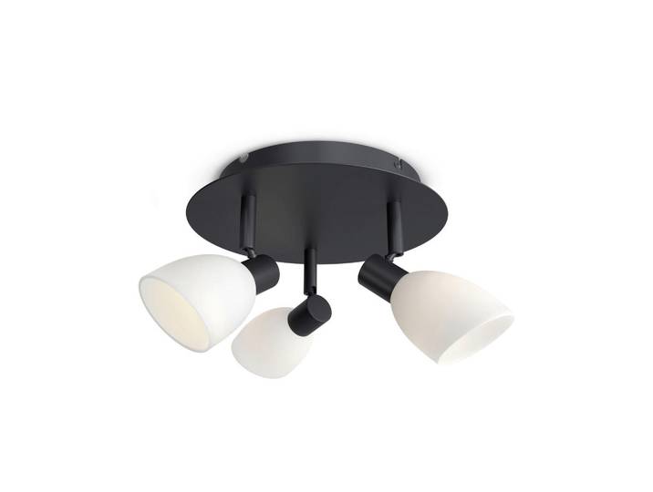 Belid Strahler Cut, Opal, Schwarz, Metall, Glas, 20 cm, CE, Lampen & Leuchten, Innenbeleuchtung, Spots & Strahler, Deckenspots