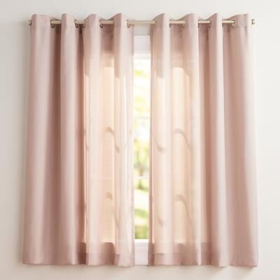 Porch & Den EXCLUSIVE HOME Loha Linen Grommet Top Curtain Panel Pair