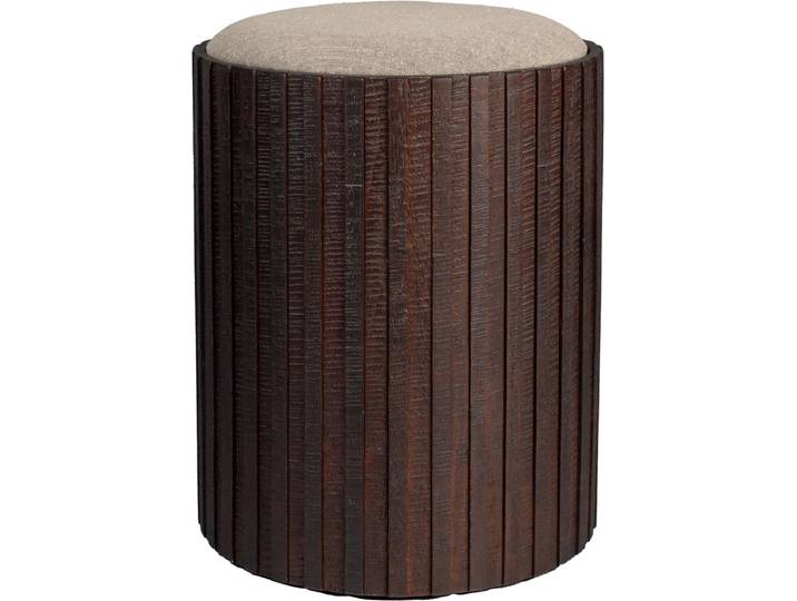 Dutchbone Bay Opbergpoef Rond - Bruin