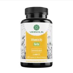 VIRISOLIS Vitamin D3 forte 2.000 I.E. Kapseln 180 St