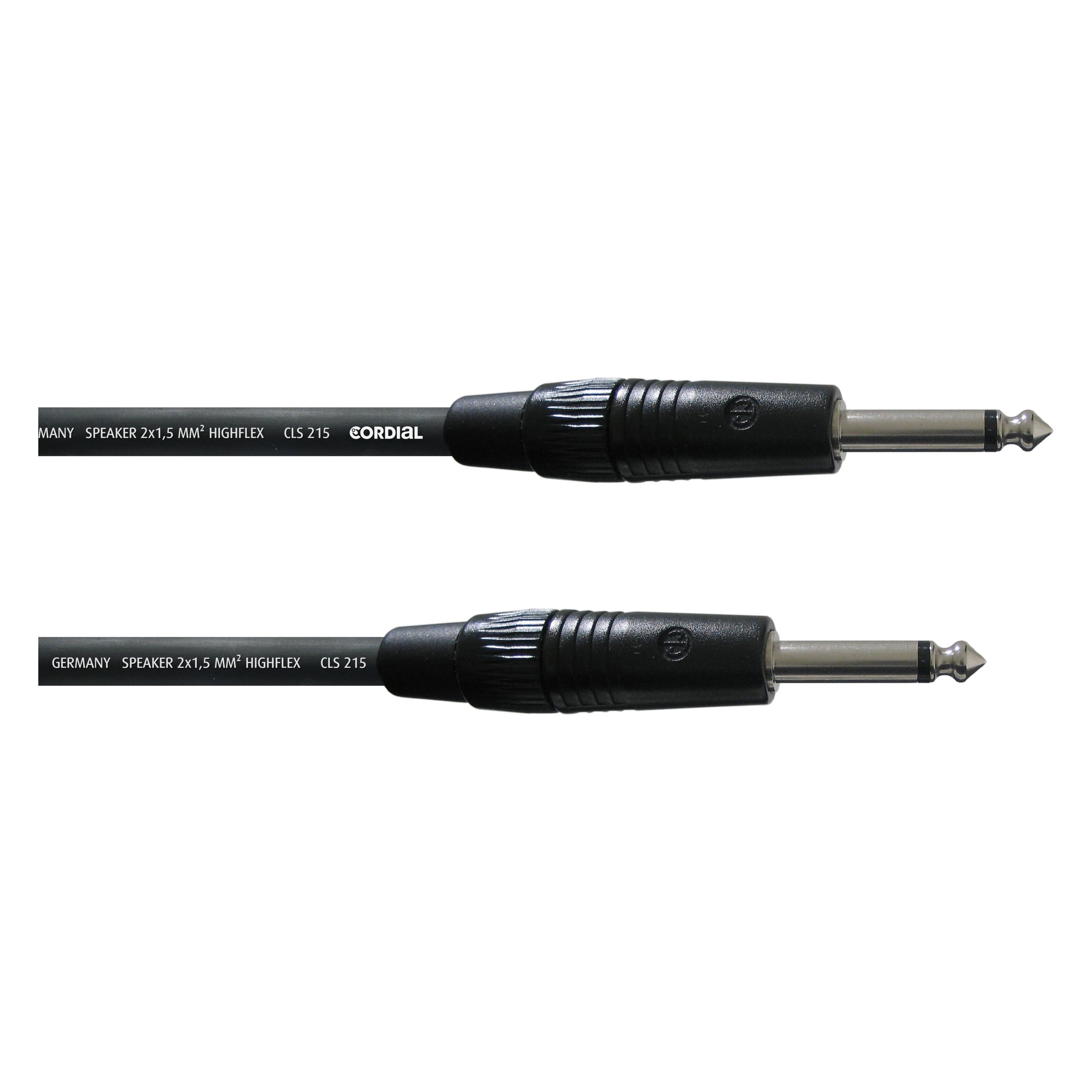 Cordial Lautsprecher Kabel Cordon 2x Jack mâle 6.35 mm mono (1.50 m, 6.3mm Klinkenkabel) (CPL1,5 PP)