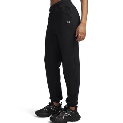 Jogginghose UNDER ARMOUR "RIVAL FLC GYM PANT", Damen, Gr. S, N-Gr, schwarz (ultimate schwarz, weiß), Obermaterial: 80% Baumwolle, 20% Polyester, Hosen Jogginghose, sportlicher Look, klassische Hosenform, aus Baumwolle und Polyester