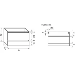 repaBAD Unterschrank Cube, 100 x 52 x 52 cm in Weiss Glanz