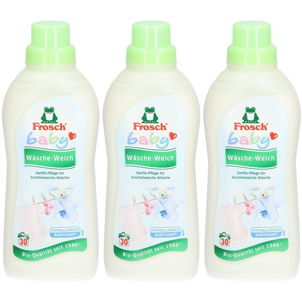 Frosch Baby Weichspüler für eine perfekt weiche Linie - hypoallergen x3 3x750 ml Liquidum