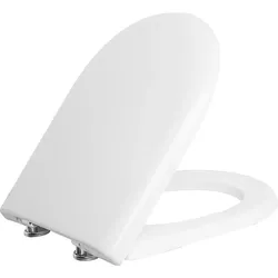 WC-Sitz Laco, weiß, Softclose, aus Duroplast,Edelstahlscharnier Evenes