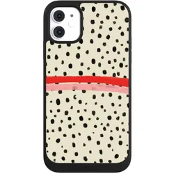 Nivocase Handyhülle für Apple iPhone 11 Hülle NIVOpure Case Schwarz Kunst Punkte Streifen (Apple iPhone 11), Smartphone Hülle, Schwarz
