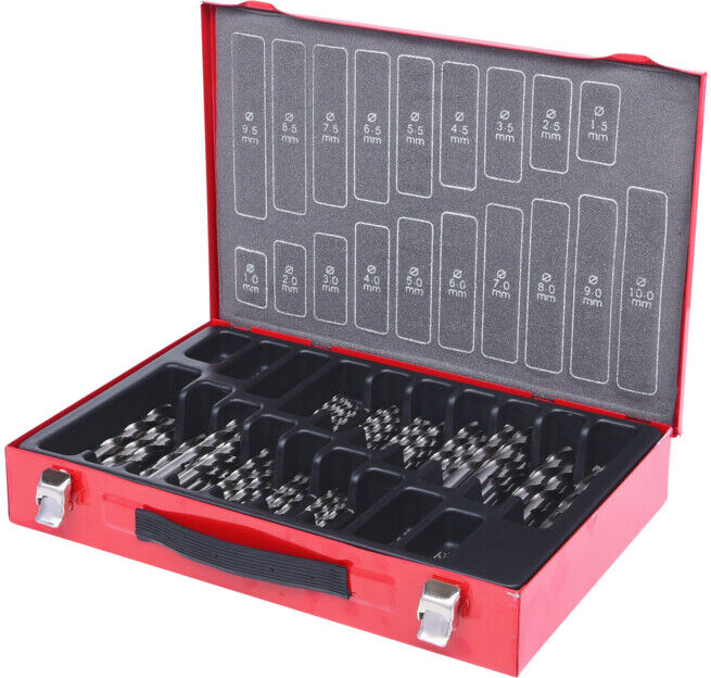 KS Tools Coffret de forets étagés HSS TiN, 170 pcs., 1-10mm (330.2640)