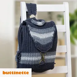 Häkelanleitung – Jeans-Rucksack aus Woll Butt Blue Jeans No. 1