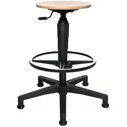Topstar, Bürostuhl, Drehhocker mit Gleiter Buche Sitzhöhenverstellung 540-800 mm (54 - 80 cm)