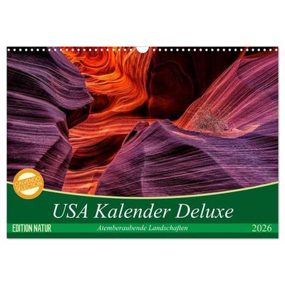 USA Kalender Deluxe (Wandkalender 2026 DIN A3 quer), CALVENDO Monatskalender
