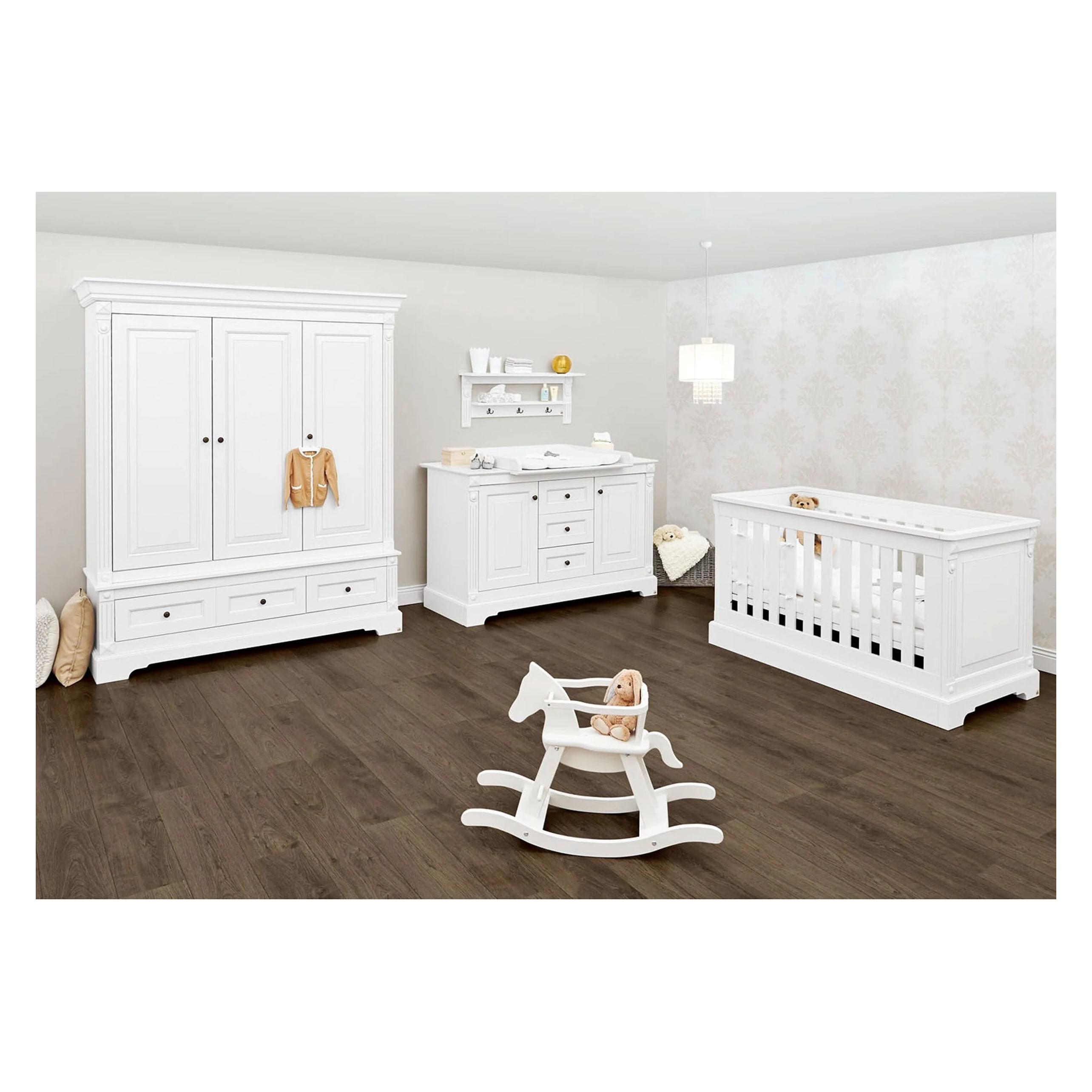 Pinolino Kinderzimmer-Set 'Emilia' extrabreit gross, 3-tlg. (Babybett, Kinderkleiderschrank, Wickelkommode) (4035769043742)