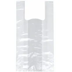 Starpak 250 Hemdchen-Tragetaschen, HDPE 48 cm x 22 cm x 12 cm transparent Knotenbeutel