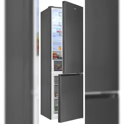 Exquisit Kühl-Gefrierkombination KGC5380-115-NF-040C inoxlook-az | 377 l Nutzinhalt | Inoxlook-az