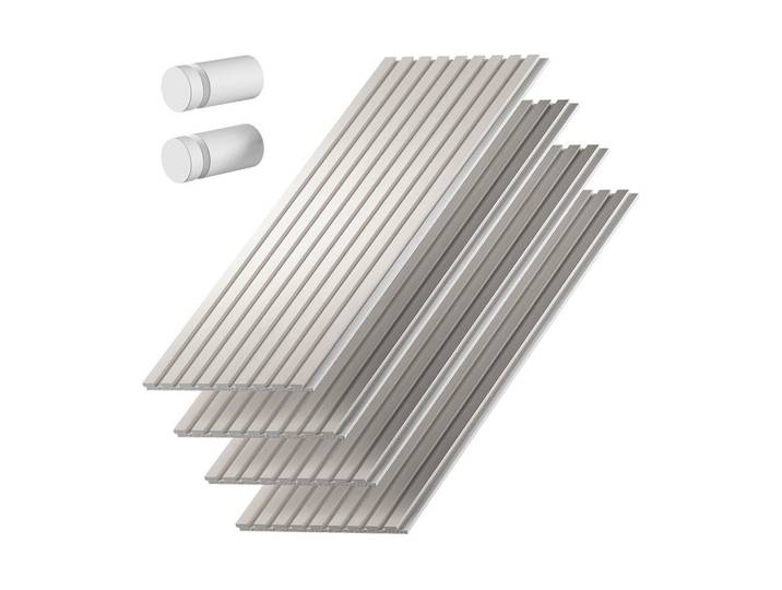 Vicco Akustikpaneel Sonoa, Weiß, 4er Set, Rechteckig, 40x120x1.8 cm, Tapeten & Wandverkleidungen, Akustikpaneele