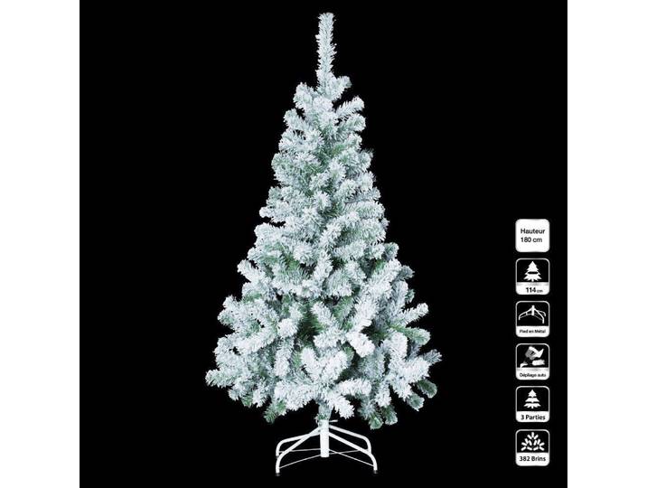 Sapin de Noël artificiel de 180 cm orné de jolis flocons de neige blancs - Fééric Lights and Christmas