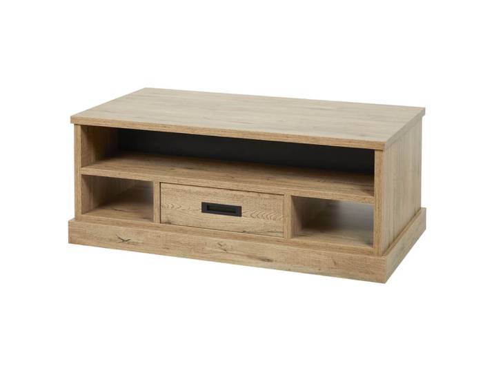 Table basse industrielle 1 tiroir 3 niches