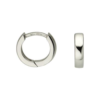 Paar Creolen FIRETTI "Schmuck Geschenk Gold 333 Ohrschmuck Ohrringe in mehreren Größen" Gr. 10, silber (weißgoldfarben), Ohrringe, Damen, 10, Weißgold 333