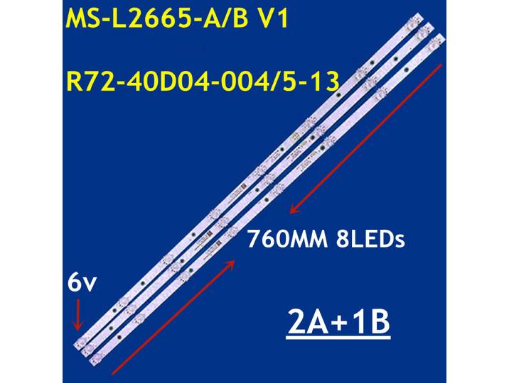 Bande de rétroéclairage LED, 8 lampes pour téléviseur 40 pouces, Hi VHIX-40F152MSY 40DM1000F E493538 JS-JP40DM081ED1.902 (90213) JS-JP40DM082ED2.902 90213