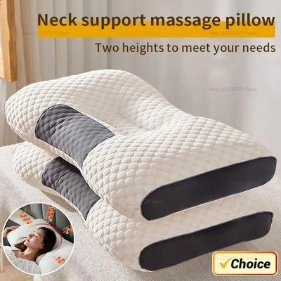 Uplift Essentials Ergonomic Cervical Orthopedic Neck Pillow For Better Sleep And Massage Support Ergonomic Cervical Orthopedic Neck Pillow For Better Sleep And Massage Support