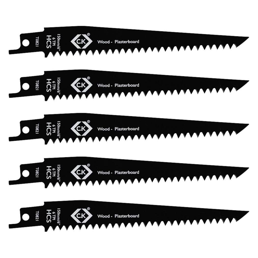 C.K Magma C.K T0821 Säbelsägeblätter 6 tpi, 5er Pack Sägeblatt-Länge 150 mm 5 St. (T0821)