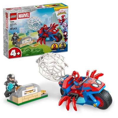 LEGO ǀ Marvel 11206 Spidey auf Motorrad vs. Rhino, Lernspielzeug ab 4