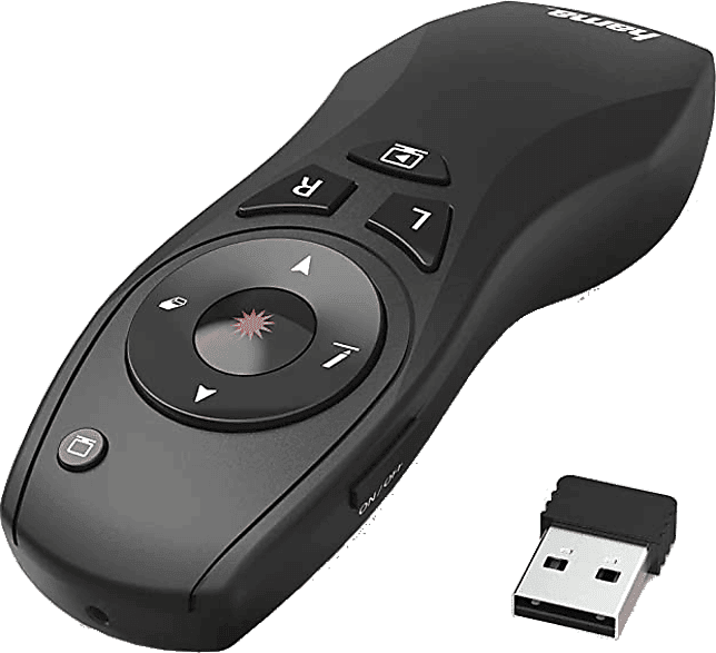 Presentador láser - Hama 00139916, Con receptor USB 2.0, Negro