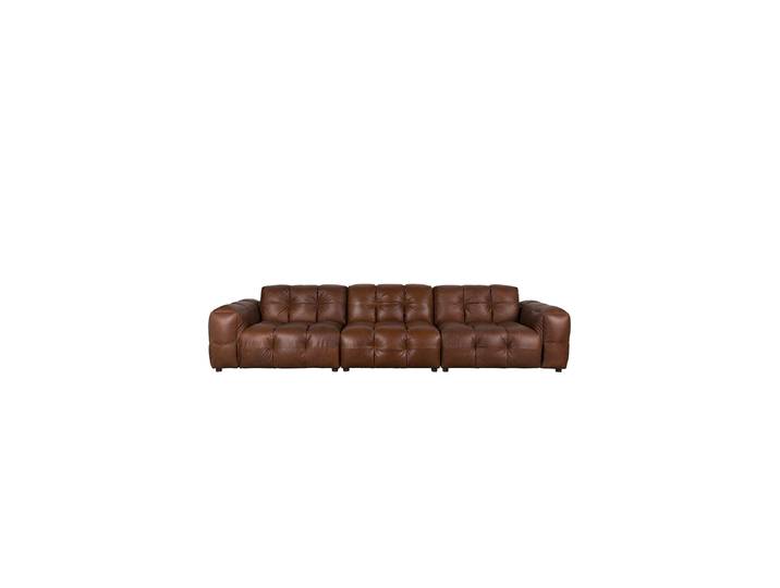 4.5-Sitzer Design Sofa „Hackman“ Lederbezug Chocolat Dutchbone