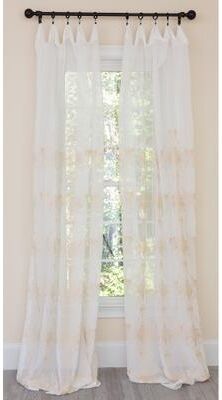 Manor Luxe Lillie Embroidered Sheer Single Curtain Panel