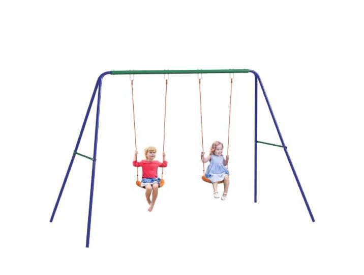 Outsunny Schaukelgestell bis 90 kg Kinderschaukel für 3-8 Jahre