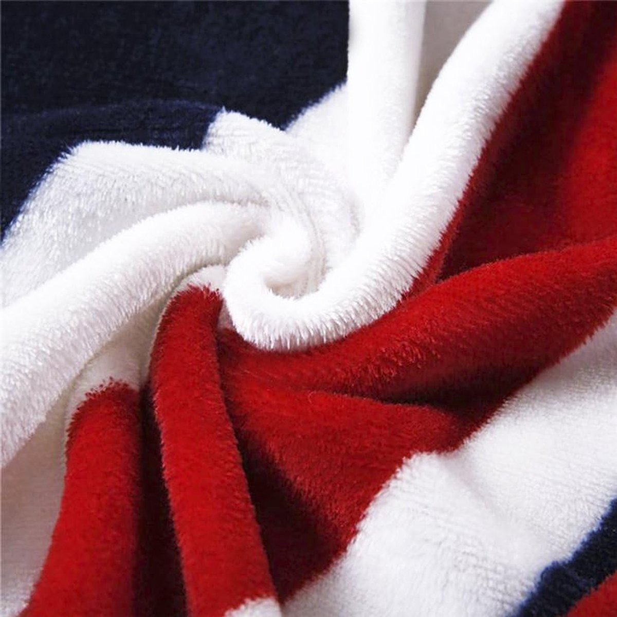 Allecto Plus Zachte knuffeldeken met Britse Union Jack design, 150 x 200 cm