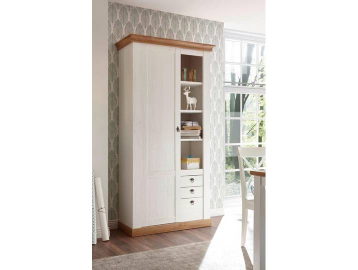 Home affaire Highboard Cremona, Schrank, Wohnzimmerschrank, Mehrzweckschrank, Regal, im Landhausstil, ausreichend Stauraum, vielseitig, 204 cm hoch