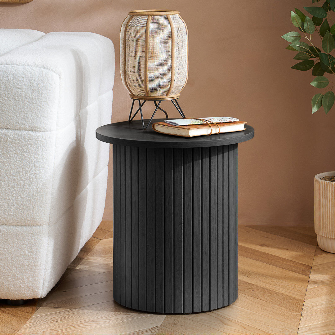 17 Stories Suire End Table Black/Black 48cm H X 45cm W X 45cm D