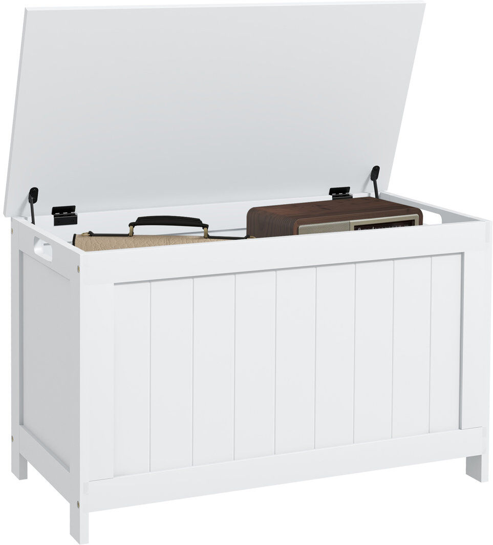 Marlow Home Co. Annalize Blanket Chest White 48cm H X 76cm W X 40cm D