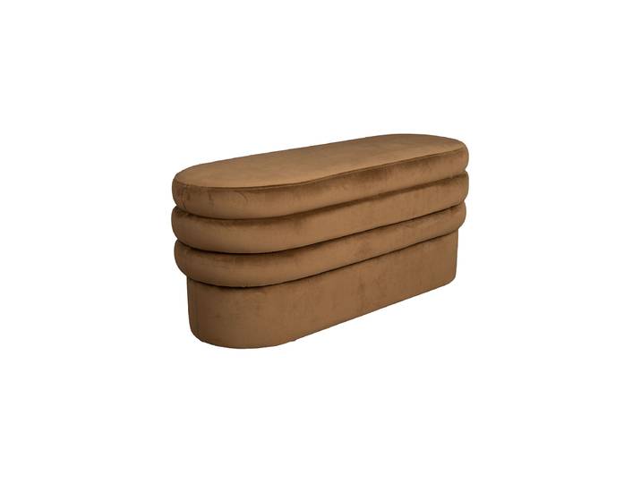 Design Polster-Sitzbank „Aditi“ Samt Goldbraun Dutchbone