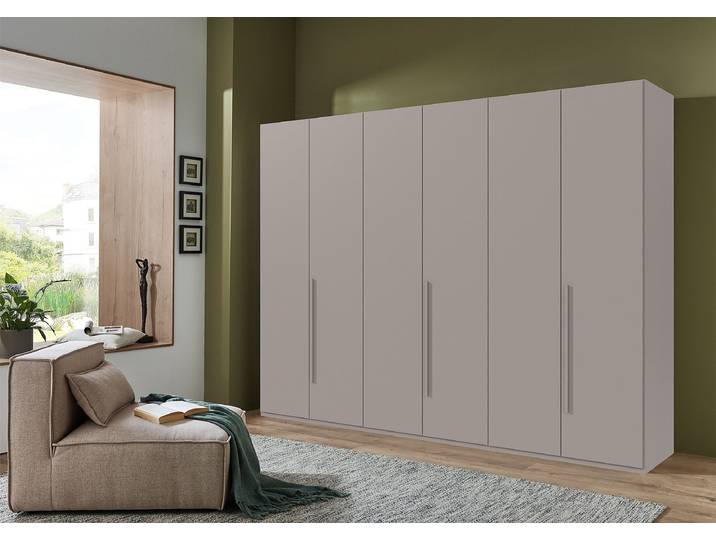 Drehtürenschrank London 270cm Braun/Grau/Saharagrau Basic Grau