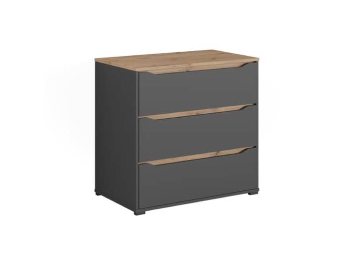 Vicco Kommode Ruben , Anthrazit/Artisan-Eiche 80 x 76.6 cm mit 3 Schubladen