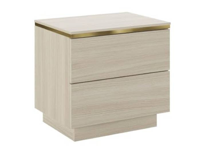 Vente-unique - Nachttisch Vukia - Holz Naturfarben Hell 50 cmx36.8 cm Push-to-Open Öffnungssystem Umweltfreundliches Produkt