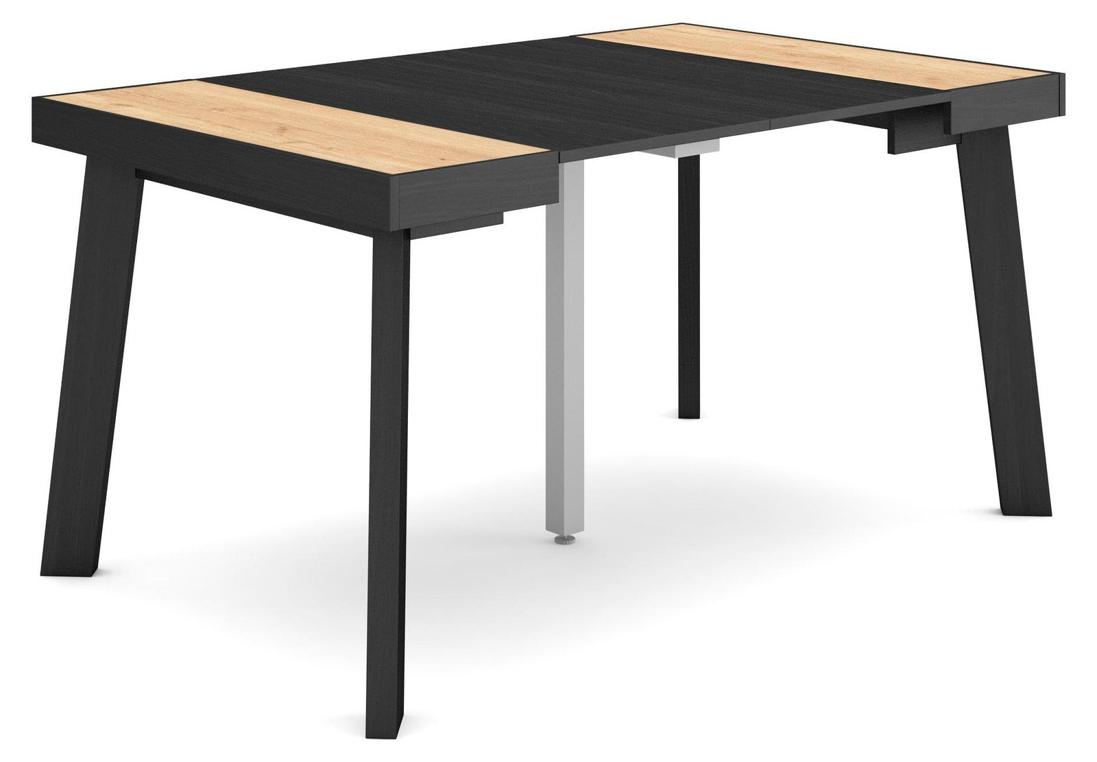 Dripio Uitschuifbare Consoletafel voor 6 personen, Eikenhout/Zwart
