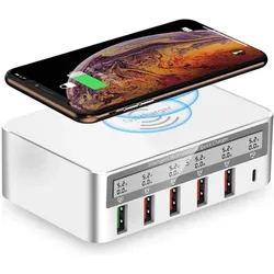 PowerGuard Power Delivery Charger (100 W, 6 Ports), USB Ladegerät, Weiss