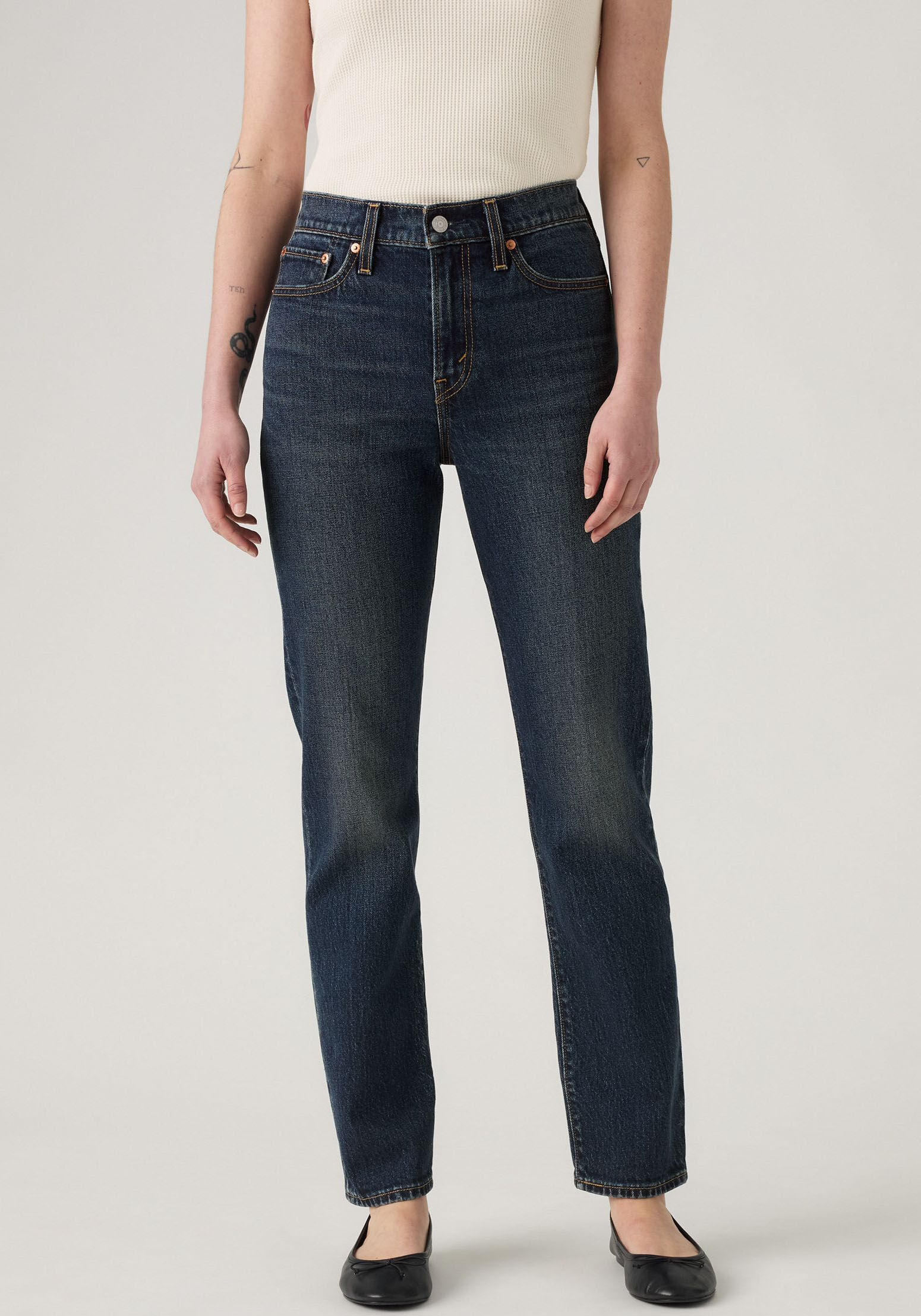 Slim-fit-Jeans LEVI'S "WEDGIE SLIM", Damen, Gr. 29, Länge 32, parallel life, Denim/Jeans, Obermaterial: 99% Baumwolle, 1% Elasthan, unifarben, slim fit lang, Jeans Slim-fit-Jeans, im Five-Pocket Style parallel life 29, Länge 32