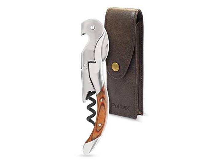 Pulltex Pulltaps Rosewood Toledo handgemaakte kurkentrekker met lederen etui-set