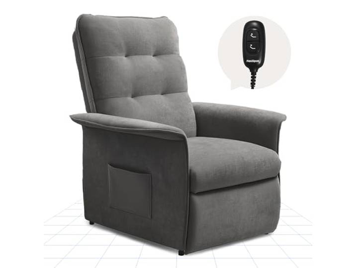 FLEXISPOT Elektrisch Relaxsessel X1, Fernsehsessel mit liegefunktion Schlafsessel mit verstellbare Rückenlehne, Verstellbarer TV Sessel, 105°-155°verstellbare Rückenlehne, ergonomisch Dunkelgrau