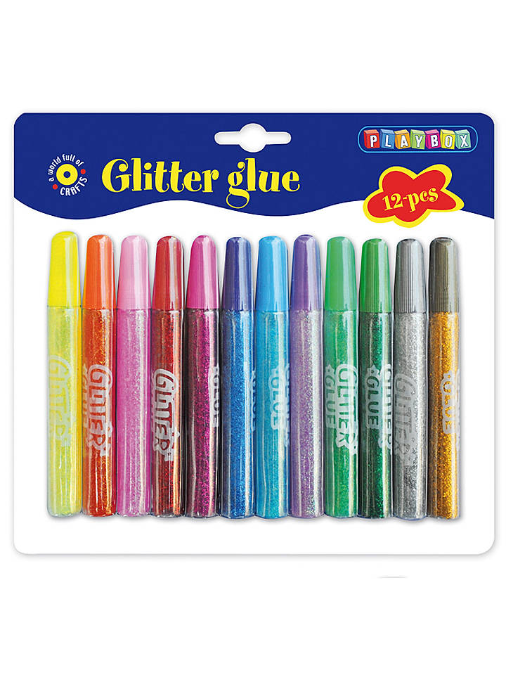 Playbox Glitzerklebestifte - 12 Stück - onesize